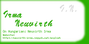 irma neuvirth business card